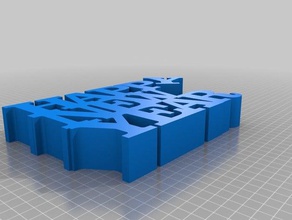feliz ano novo esculturas personalizado 3d print model - Mito3D