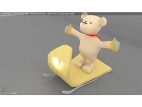 snow bear animais 3d print model - Mito3D