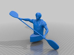 canoe polo figures people 3d print model - Mito3D