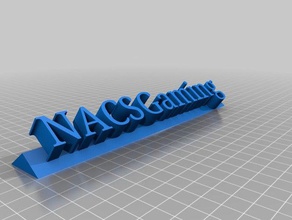 nacsgaming visualizza il logo segni e loghi 3d print model - Mito3D