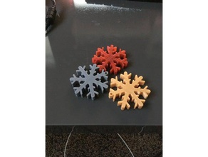 flocon de neige 6 cm décor 3d print model - Mito3D
