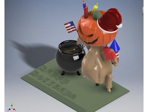 happy holidays 3d printing christmas halloween holiday decoration 3d print model - Mito3D