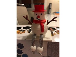 muñeco de nieve La impresión en 3d bonhomme neige la decoración navidad 3d print model - Mito3D