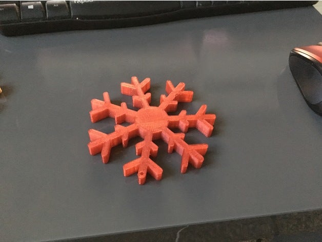 flocon de neige aimant 10 cm décor 3D print model - Mito3D