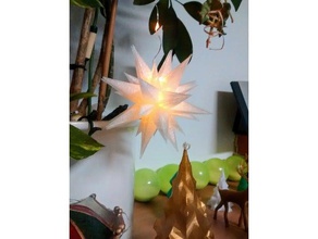 moravyalı yıldız açtı dekor Noel dekorasyon led ışık weihnachten 3d print model - Mito3D
