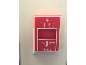 fire alarm pull light switch cover interactive art prank 3d print model - Mito3D