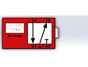 pnömatik sembol ders aracı vana mühendislik 3d print model - Mito3D