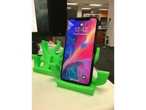 qi wireless charger stand landscape iphone office iphonex 8 plus phone 3d print model - Mito3D