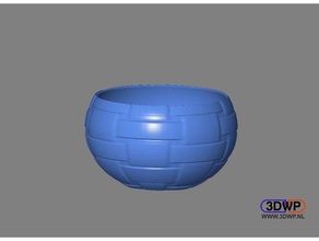 woven pattern bowl containers container no support supportless 3d print model - Mito3D