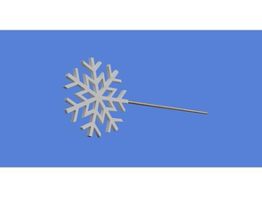 snowflake wand head toys & games fairy magic winter xmas 3d print model - Mito3D