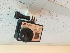 gopro mount drop ceiling camera action cam 3d print model - Mito3D