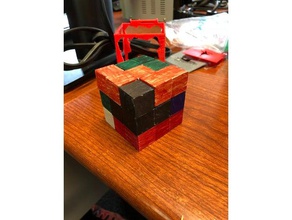 puzzle cube - lance conteneur desc l'impression 3d 3d print model - Mito3D