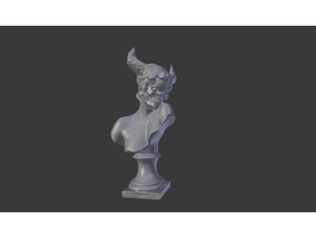 sappho's head + hell skull sculptures 3d print model - Mito3D