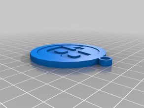 burstcoin Schlüsselbund 3d-drucken bitcoin platzen kryptogeld 3d print model - Mito3D