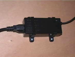 block brick power supply adapter mounting bracket computer 3d print model - Mito3D