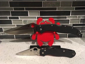 spyderco knife display tools stand paramilitary 3d print model - Mito3D