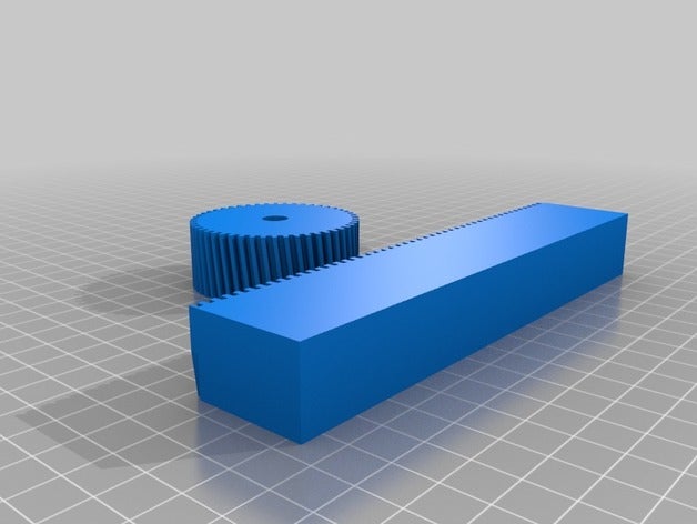 my customized zahnstange mit ritzel gear rack pinion parts 3D print model - Mito3D