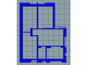 plano departamento art Planimetrie 3d arquitectura flat 3d print model - Mito3D