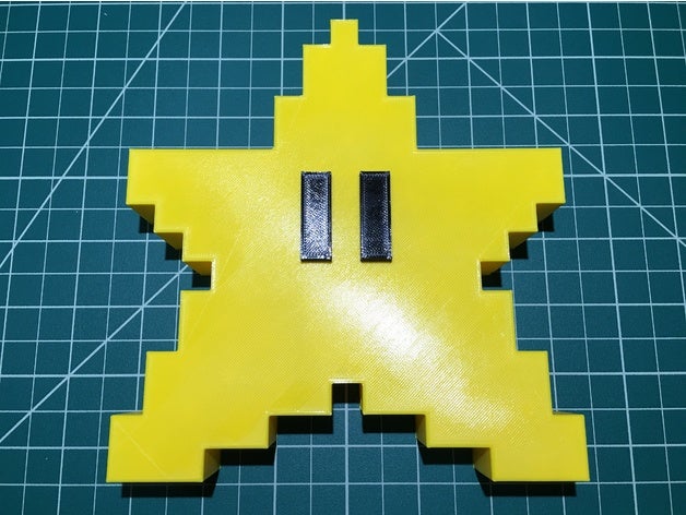 dual multi material de píxeles la estrella del árbol adorno juegos el navidad doble extrusión multicolor super mario adornos 3D print model - Mito3D