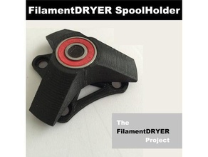 filamentdryer spoolholder bd Impressora 3d acessórios secador filamento seco de titular spool na horizontal rolo stand adaptador montagem suporte 3d print model - Mito3D