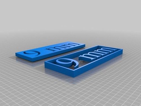 9mm signs & logos customized 3d print model - Mito3D