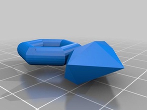 Diamant-Anhänger Schmuck 3d print model - Mito3D