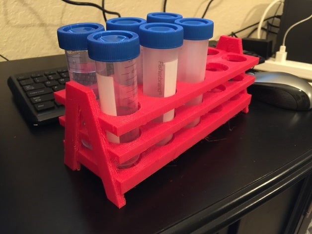 portoir pour tubes à essais de l'organisation rack la science projet tube essai outils 3D print model - Mito3D
