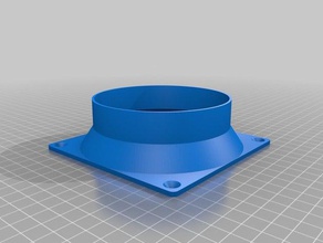120mm fan duct 100mm passend Teile Kanal Kanalisierung Montage 3d print model - Mito3D