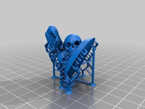 nouveau ravenskull échelle réparé 6 dlp sculptures 3d print model - Mito3D