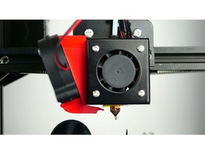 tronxy x1 part cooling fan nozzle holder 3d printer parts shroud 3d print model - Mito3D