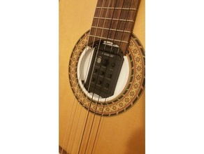 sound hole preamp mount fishman 301 presys camps m1s guitar music classical pickup 3d print model - Mito3D