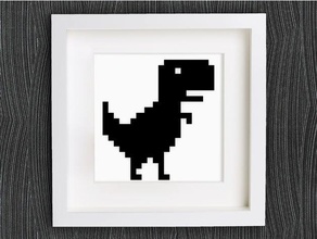 customizable chrome offline t-rex computer 2d art 8bit bracelet browser customized customizer decor decoration decorations decorative dino dinosaur dinosaurier dinosaurs earring easter egg game geometric geometrical google homedecor home jewelry lowpoly low poly necklace openscad origami pendant rex ring trex tyrannosaurus t video wall 3d print model - Mito3D