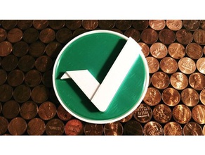 vertcoin logotipo La impresión en 3d Logo verde el vert 3d print model - Mito3D