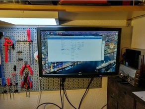 vesa pegboard adapter computer icesl monitor mount 100 3d print model - Mito3D