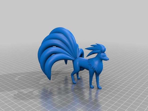 ninetails pokemon le creature figure 3D print model - Mito3D