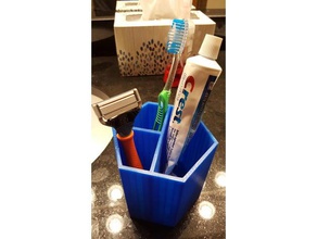 tooth brush holder bathroom caddy 3d printing printer functional print toothbrush 3d print model - Mito3D