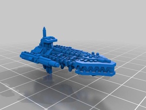 chaos raiding ships vehicles escort pirate raider scifi spaceship 3d print model - Mito3D