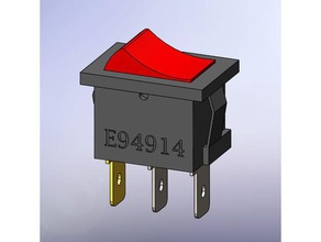3 - Elektronik Schalter toggle switch 3d print model - Mito3D