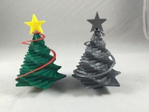 spiral chrismas tree decor christmas decoration ornament xmas 3d print model - Mito3D