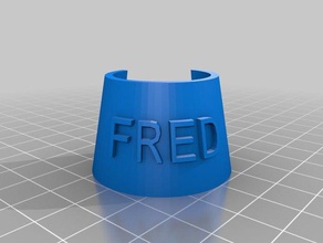 fred bottle tag food & drink customized 3d print model - Mito3D