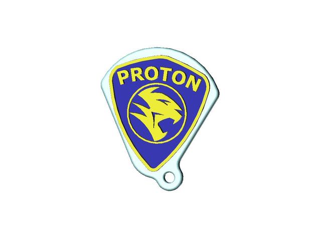 proton logo porte-clés les signes et logos 3D print model - Mito3D