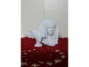 indian chief eagle scans & Replikate american native Tabelle-Dekor 3d print model - Mito3D