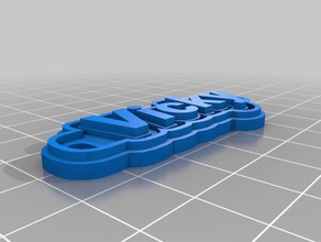 vicky de porte-clés personnalisé 3d print model - Mito3D