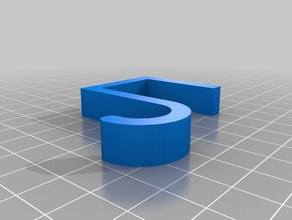 my customized simple over-the-lip hook2 organization 3d print model - Mito3D