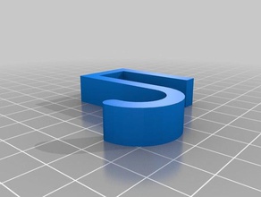 my customized simple over-the-lip hook3 organization 3d print model - Mito3D