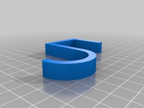 my customized simple over-the-lip hook4 organization 3d print model - Mito3D