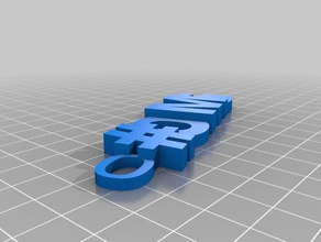 sarah iamburny text - isim Anahtarlık keyfob organizasyon özelleştirilmiş 3d print model - Mito3D