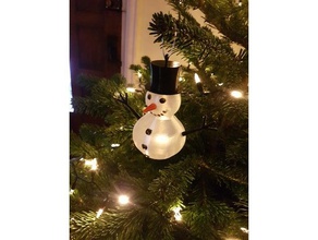vaso modo de boneco neve bauble edição a arte natal enfeite festiva ornamento 3d print model - Mito3D
