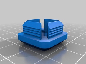 tubo cuadrado de la tapa del extremo 3 4 las piezas repuesto personalizado 3d print model - Mito3D