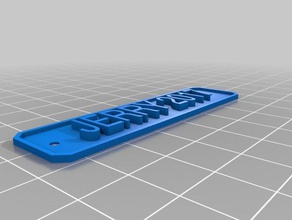 my customized simple text sign jerry signs & logos 3d print model - Mito3D